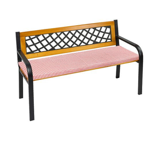 Bellatex Sedák na lavici hladký - 40x120 cm - Kostička červená