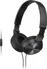 Sony headset náhlavní MDRZX310APB/ sluchátka drátová + mikrofon/ 3,5mm jack/ citlivost 98 dB/mW/ černá