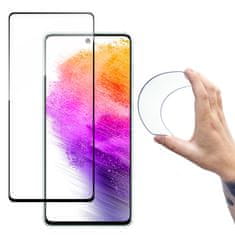 shumee Skleněná fólie Tvrzené sklo s rámem Samsung Galaxy A73 Full Cover Flexi Nano Transparent