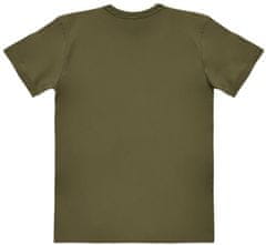 CurePink Pánské tričko Krteček: Rýč a kopec (L) zelená bavlna