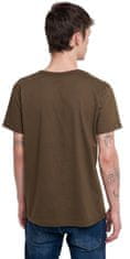 CurePink Pánské tričko Krteček: Rýč a kopec (L) zelená bavlna