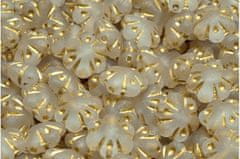 Kraftika 8 ks matte crystal gold folklore flower beads flower beads