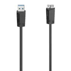 Hama USB kabel USB-A / USB 3.0 micro-B, 0, 75 m - černý