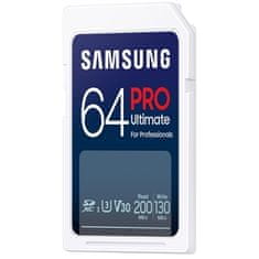 Samsung Paměťová karta SDXC PRO Ultimate 64GB (200R/ 130W) + USB adaptér