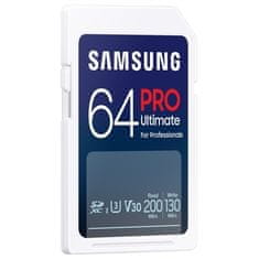 Samsung Paměťová karta SDXC PRO Ultimate 64GB (200R/ 130W) + USB adaptér