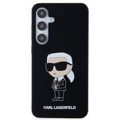 Karl Lagerfeld Kryt na mobil Liquid Silicone Ikonik NFT na Samsung Galaxy S24 - černý