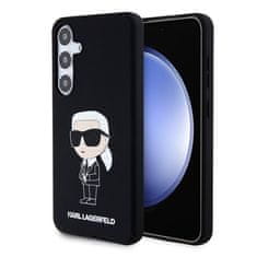 Karl Lagerfeld Kryt na mobil Liquid Silicone Ikonik NFT na Samsung Galaxy S24 - černý