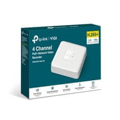 TP-Link Záznamové zařízení VIGI NVR1104H-4P 4 kanálů, 4x Lan s PoE, 2x USB