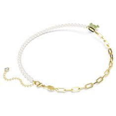 Swarovski Roztomilý pozlacený náhrdelník se Swarovski perlami Teddy 5669162