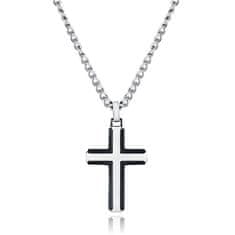 Viceroy Pánský ocelový náhrdelník Kříž Magnum 15152C09000