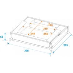 Roadinger Flightcase 1x Easy Show