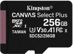 Kingston MicroSDXC 256GB Canvas Select Plus + SD adaptér SDCS2/256GB