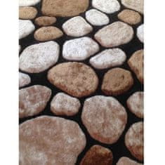 KONDELA Koberec Pebble Typ 2 80x150 cm - hnědá/černá