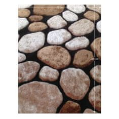 KONDELA Koberec Pebble Typ 2 70x210 cm - hnědá/černá