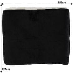 KONDELA Oboustranná deka Kasala Typ 3 127x152 cm - Černá