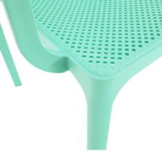 KONDELA Plastová zahradní židle Frenia - máta