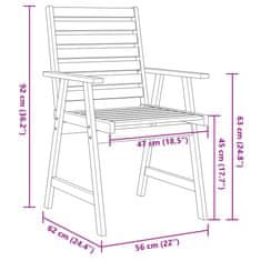 Vidaxl 5dílný zahradní jídelní set masivní akáciové dřevo