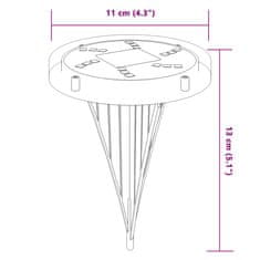 Vidaxl Solární zemní světla s hroty venkovní 4 ks teplá bílá