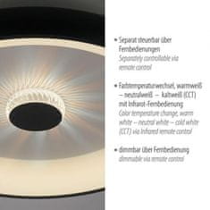 PAUL NEUHAUS LEUCHTEN DIREKT is JUST LIGHT LED stropní svítidlo černá 61x61 kruhové křišťálový efekt stmívatelné CCT 2700-5000K LD 14386-18