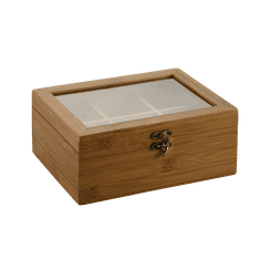 Kesper Box na čaj s víkem tmavý bambus 22 x 16 x 9cm