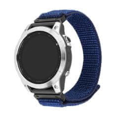 FIXED Nylonový řemínek Nylon Sporty Strap pro Garmin QuickFit 26mm, tmavě modrý