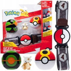 Jazwares Pokémon ClipnGo Belt Set Repeat Ball, Dusk Ball a Cubone