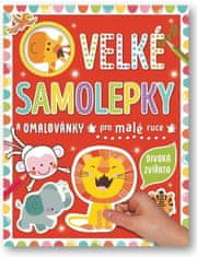 Véronique Petit: Velké samolepky a omalovánky pro malé ruce Divoká zvířata