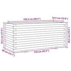 Vidaxl Zahradní truhlík 110 x 40 x 49,5 cm impregnované borové dřevo