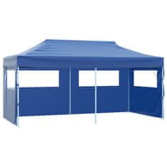 Vidaxl Modrý skládací nůžkový party stan 3 x 6 m