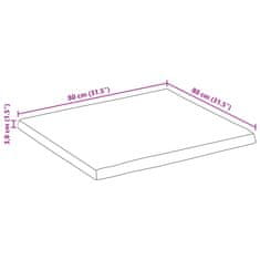 Vidaxl Stolní deska 80 x 80 x 3,8 cm živá hrana mangovníkové dřevo