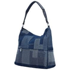Coveri WORLD Trendy dámská textilní kabelka na rameno Welika, modrá