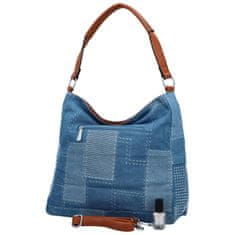 Coveri WORLD Trendy dámská textilní kabelka na rameno Welika, světle modrá