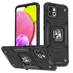 shumee Obrněné pouzdro pro Samsung Galaxy A03, magnetický držák Ring Armor, černé