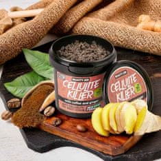 Bodybite Body Scrub proti celulitidě, Peeling proti celulitidě, Exfoliační tělový peeling, Scrub s vitaminem E, zázvorem a kávou | CELLULITE KILLER