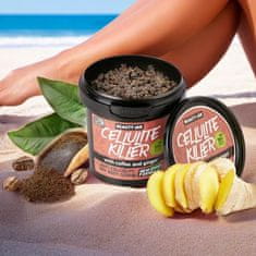 Bodybite Body Scrub proti celulitidě, Peeling proti celulitidě, Exfoliační tělový peeling, Scrub s vitaminem E, zázvorem a kávou | CELLULITE KILLER