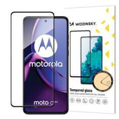 shumee Tvrzené sklo 9H na celou obrazovku Motorola Moto G84 s černým rámečkem Full Glue