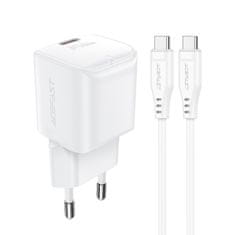 shumee Mini PD 20W nabíječka GaN + USB-C kabel, bílá