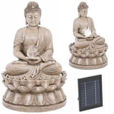 shumee Solární zahradní kaskádová fontána s LED osvětlením Buddha 2W