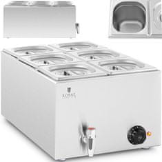 shumee Bain-marie ohřívač jídla ohřívací bufet 6 x GN 1/6 600 W