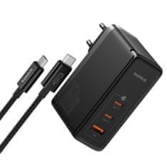 shumee PRO 160W GaN GaN5 nabíječka 2x USB-C / USB-A + USB-C kabel černý