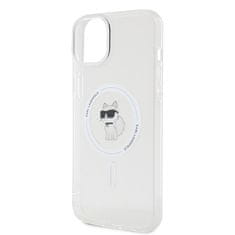 Karl Lagerfeld hard silikonové pouzdro iPhone 15 PLUS 6.7" transparent IML Choupette MagSafe