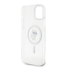 Karl Lagerfeld hard silikonové pouzdro iPhone 15 PLUS 6.7" transparent IML Choupette MagSafe