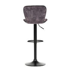 Autronic Barová židle Židle barová, hnědá sametová látka, černá podnož (AUB-805 BR4)