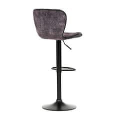 Autronic Barová židle Židle barová, hnědá sametová látka, černá podnož (AUB-805 BR4)