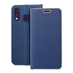 FORCELL Pouzdro / obal na Samsung Galaxy A40 modré - knížkové Luna Carbon