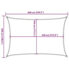 Vidaxl Plachta proti slunci 160 g/m² bílá 5 x 6 m HDPE