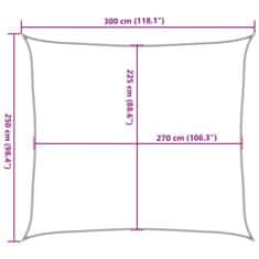 Vidaxl Stínící plachta 160 g/m² cihlová 2,5 x 3 m HDPE