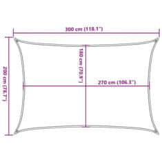 Vidaxl Stínící plachta 160 g/m² cihlová 2 x 3 m HDPE