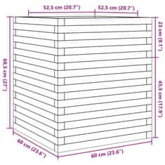 Vidaxl Zahradní truhlík 60 x 60 x 68,5 cm masivní borové dřevo