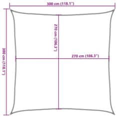 Vidaxl Plachta proti slunci 160 g/m² čtverec modrá 3 x 3 m HDPE